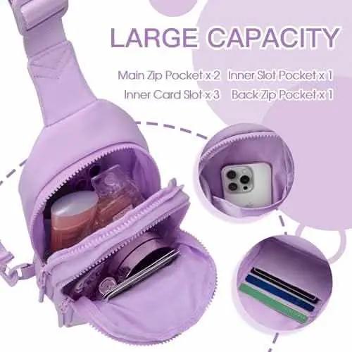 Small Initial Sling Bag Crossbody Bag Fanny Pack for Girls Women Cute Chest Bag Cross Body Bag Personalized Gift - Love Salve